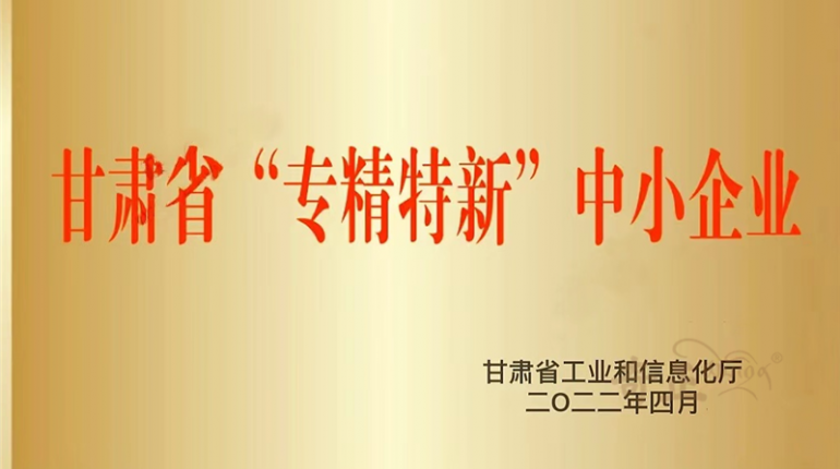 甘肅省“專精特新”中小企業(yè)